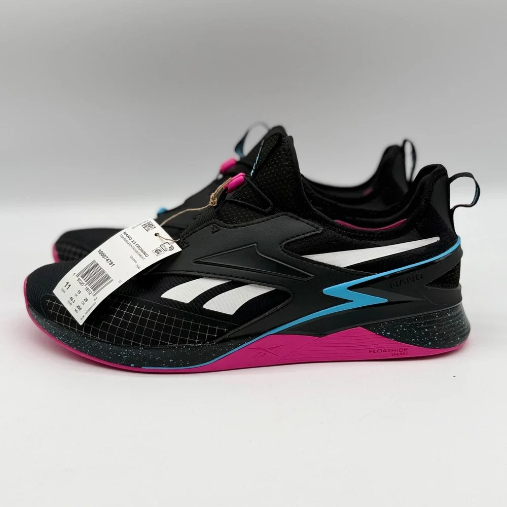 Reebok Nano X3 Froning Training Shoes Black Pink Blue 100074781 Mens 11